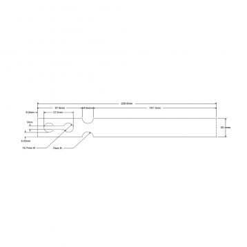 Zebra Extra Tuff 8000T - 25mmx229mm - Etiqueta de vivero de poliolefina 180 