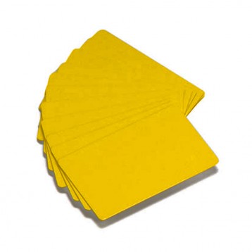 Tarjeta Zebra de PVC color amarillo