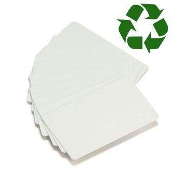 Tarjeta Zebra de PVC reciclado blanco